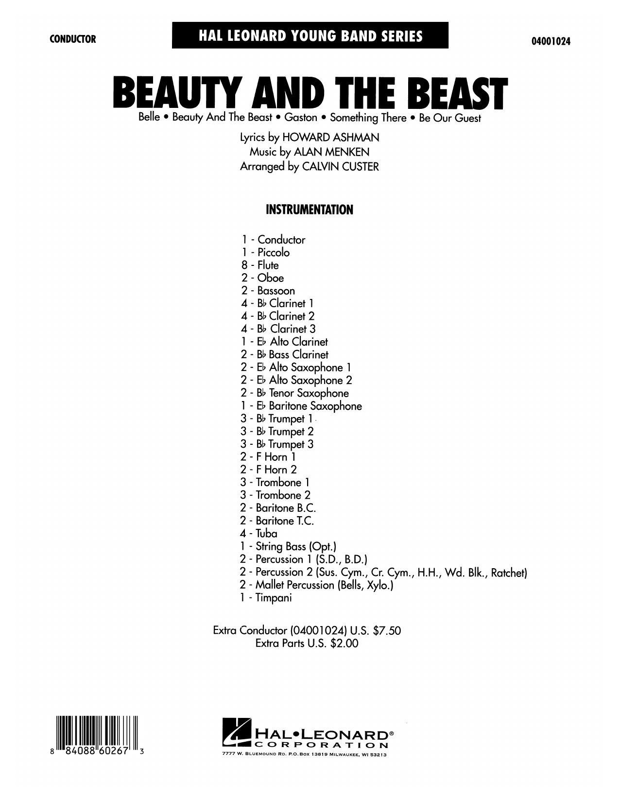 Calvin Custer Beauty And The Beast Medley Full Score Sheet Music Download Pdf Score Calvin Custer Beauty And The Beast Medley Full Score Sheet Music Download Pdf Score