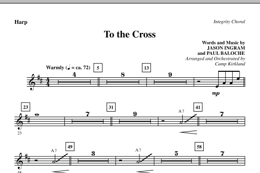 Preview Camp Kirkland To The Cross - Harp Contemporary sheet music, notes and chords for Choir Instrumental Pak, SKU: 296256 To The Cross - Harp sheet music