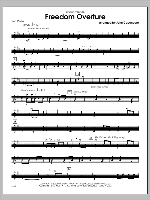 Freedom Overture - Violin 2 sheet music