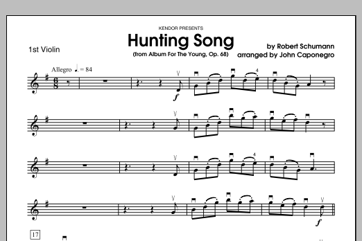 Hunting Song (from Album For The Young, Op. 68) - Violin 1 sheet music