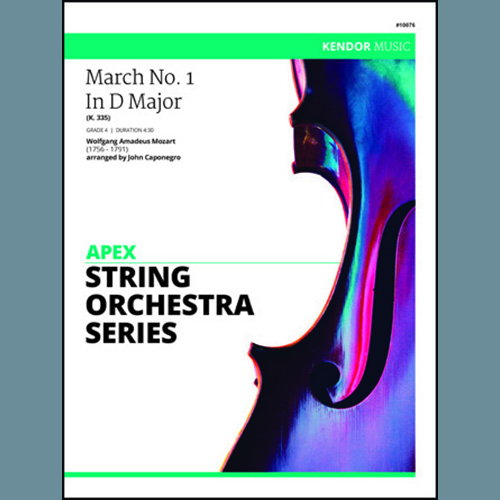 Caponegro Caponegro, March No. 1 In D Major (K. 335) - Bass, Orchestra