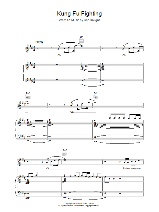 Carl Douglas Kung Fu Fighting Sheet Music Notes & Chords for Lead Sheet / Fake Book - Download or Print PDF