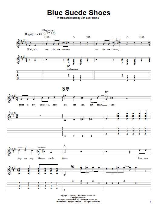 Carl Perkins Blue Suede Shoes Sheet Music Notes & Chords for French Horn - Download or Print PDF