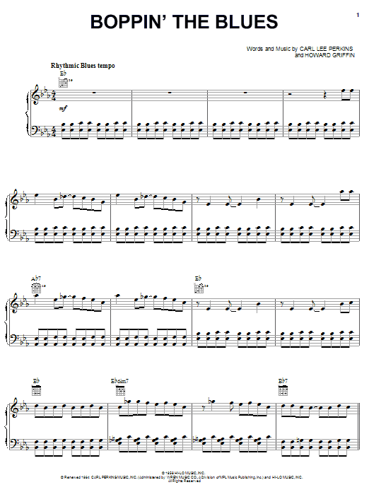 Carl Perkins Boppin' The Blues Sheet Music Notes & Chords for Guitar Tab - Download or Print PDF