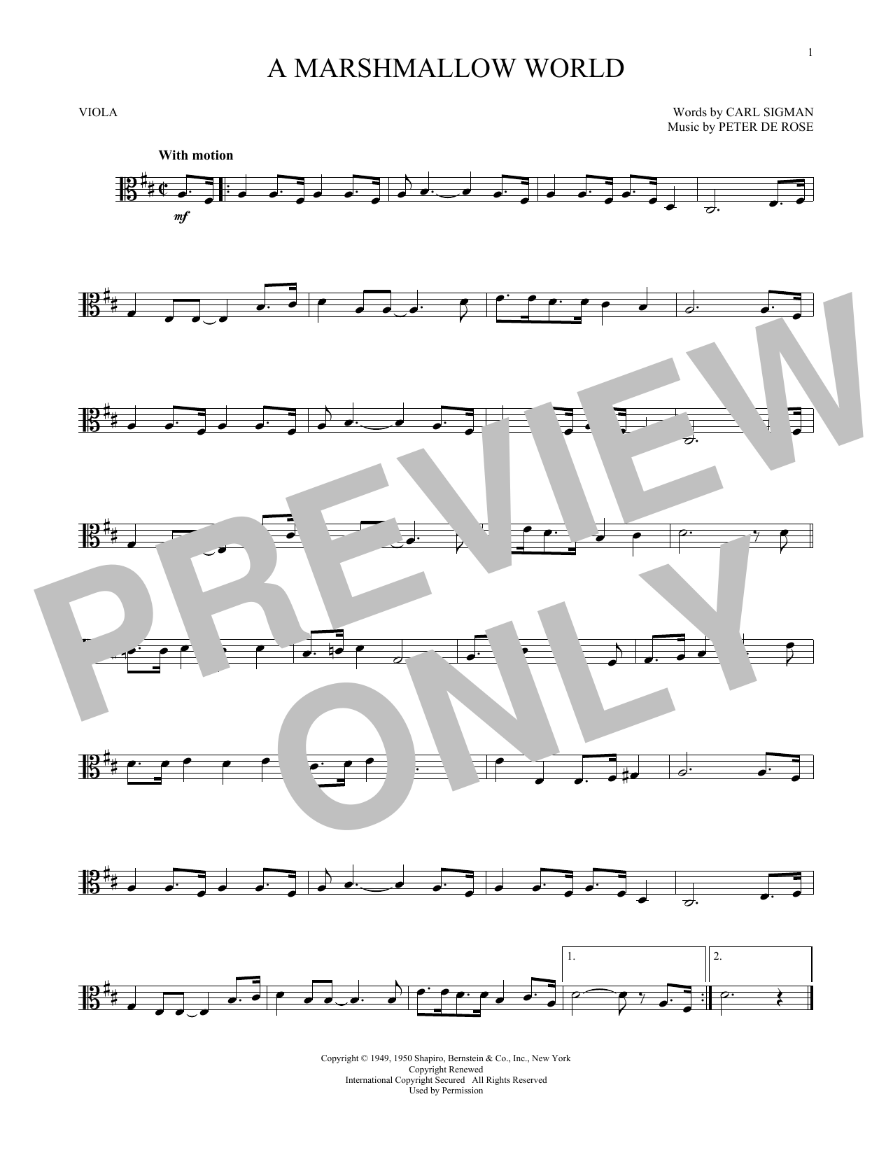 A Marshmallow World sheet music