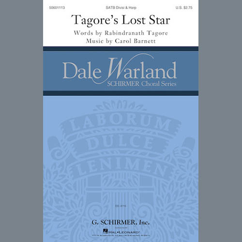 Carol Barnett Carol Barnett, Tagore's Lost Star, SATB