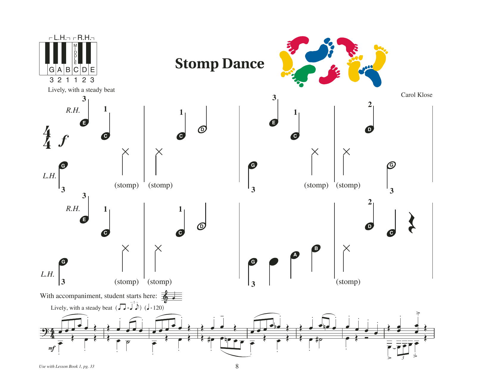 Carol Klose Stomp Dance Sheet Music Notes & Chords for Educational Piano - Download or Print PDF