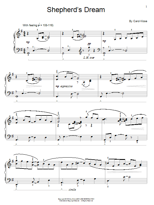 Shepherd's Dream sheet music