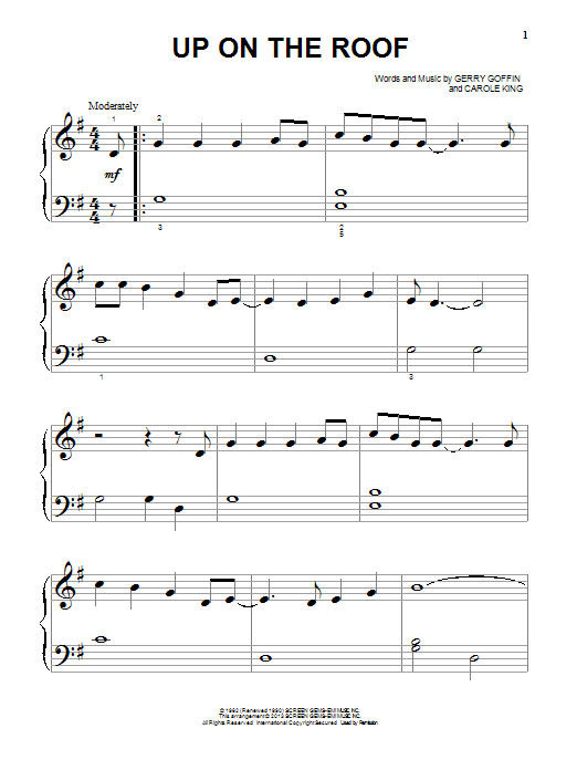 Carole King Up On The Roof Sheet Music Notes & Chords for Ukulele - Download or Print PDF