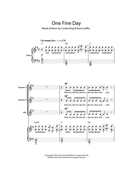 One Fine Day sheet music