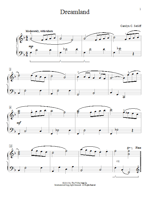 Carolyn C. Setliff Dreamland Sheet Music Notes & Chords for Educational Piano - Download or Print PDF