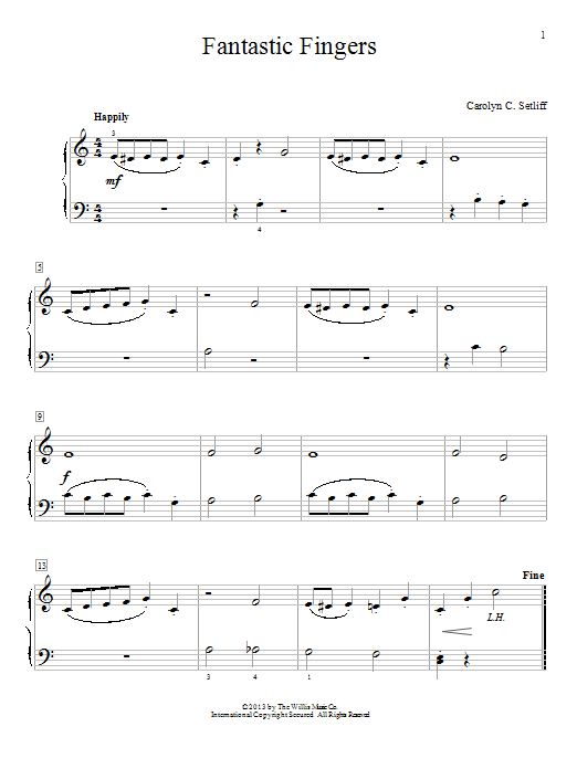 Carolyn C. Setliff Fantastic Fingers Sheet Music Notes & Chords for Educational Piano - Download or Print PDF