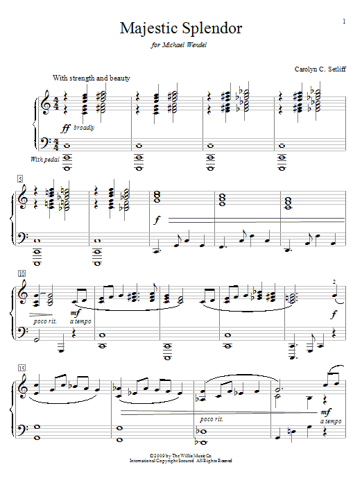 Carolyn C. Setliff Majestic Splendor Sheet Music Notes & Chords for Educational Piano - Download or Print PDF
