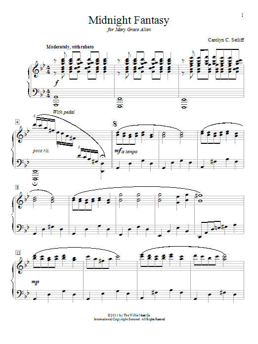 Carolyn C. Setliff Midnight Fantasy Sheet Music Notes & Chords for Educational Piano - Download or Print PDF Carolyn C. Setliff Midnight Fantasy Sheet Music Notes & Chords for Educational Piano - Download or Print PDF