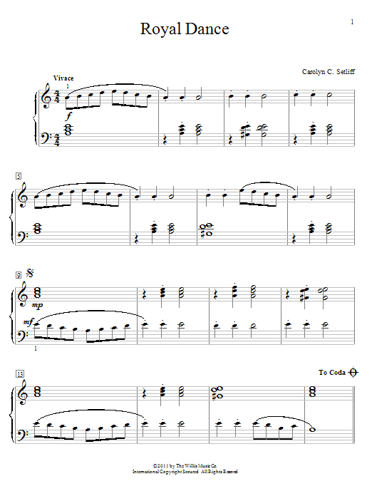 Carolyn C. Setliff Royal Dance Sheet Music Notes & Chords for Educational Piano - Download or Print PDF