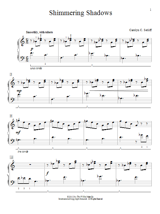 Carolyn C. Setliff Shimmering Shadows Sheet Music Notes & Chords for Educational Piano - Download or Print PDF