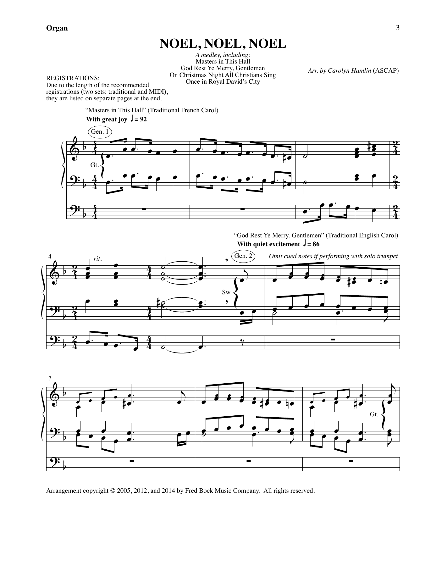 Carolyn Hamlin and Richard A. Nichols Noel, Noel, Noel Sheet Music Notes & Chords for Organ - Download or Print PDF