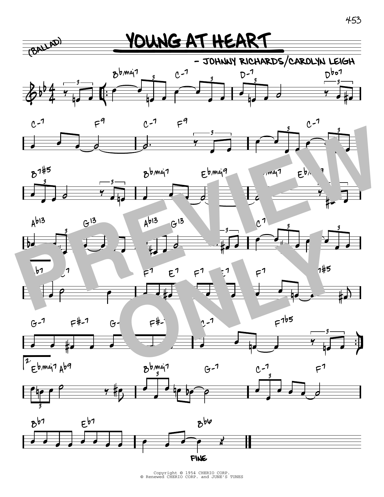 Carolyn Leigh Young At Heart [Reharmonized version] (arr. Jack Grassel) Sheet Music Notes & Chords for Real Book – Melody & Chords - Download or Print PDF