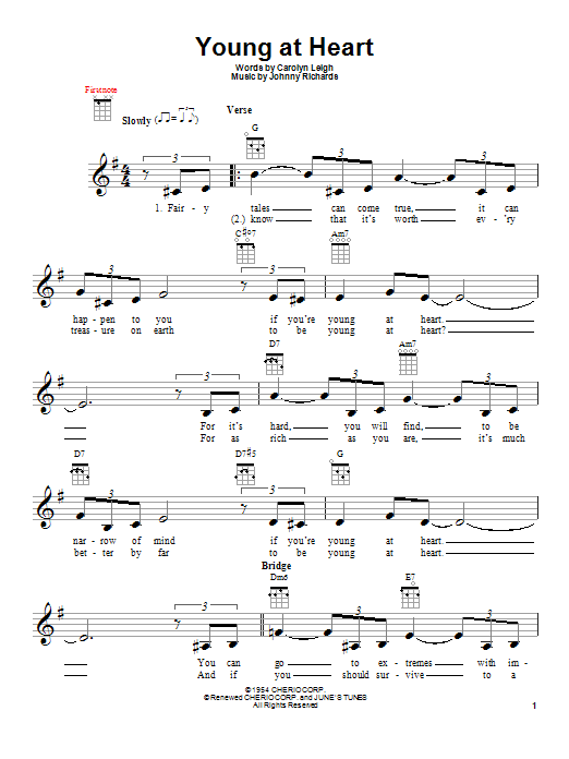 Carolyn Leigh Young At Heart Sheet Music Notes & Chords for Trombone Solo - Download or Print PDF