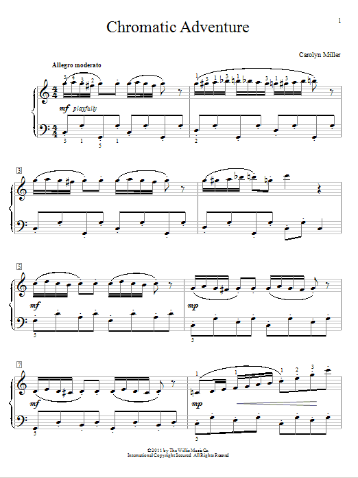 Carolyn Miller Chromatic Adventure Sheet Music Notes & Chords for Educational Piano - Download or Print PDF
