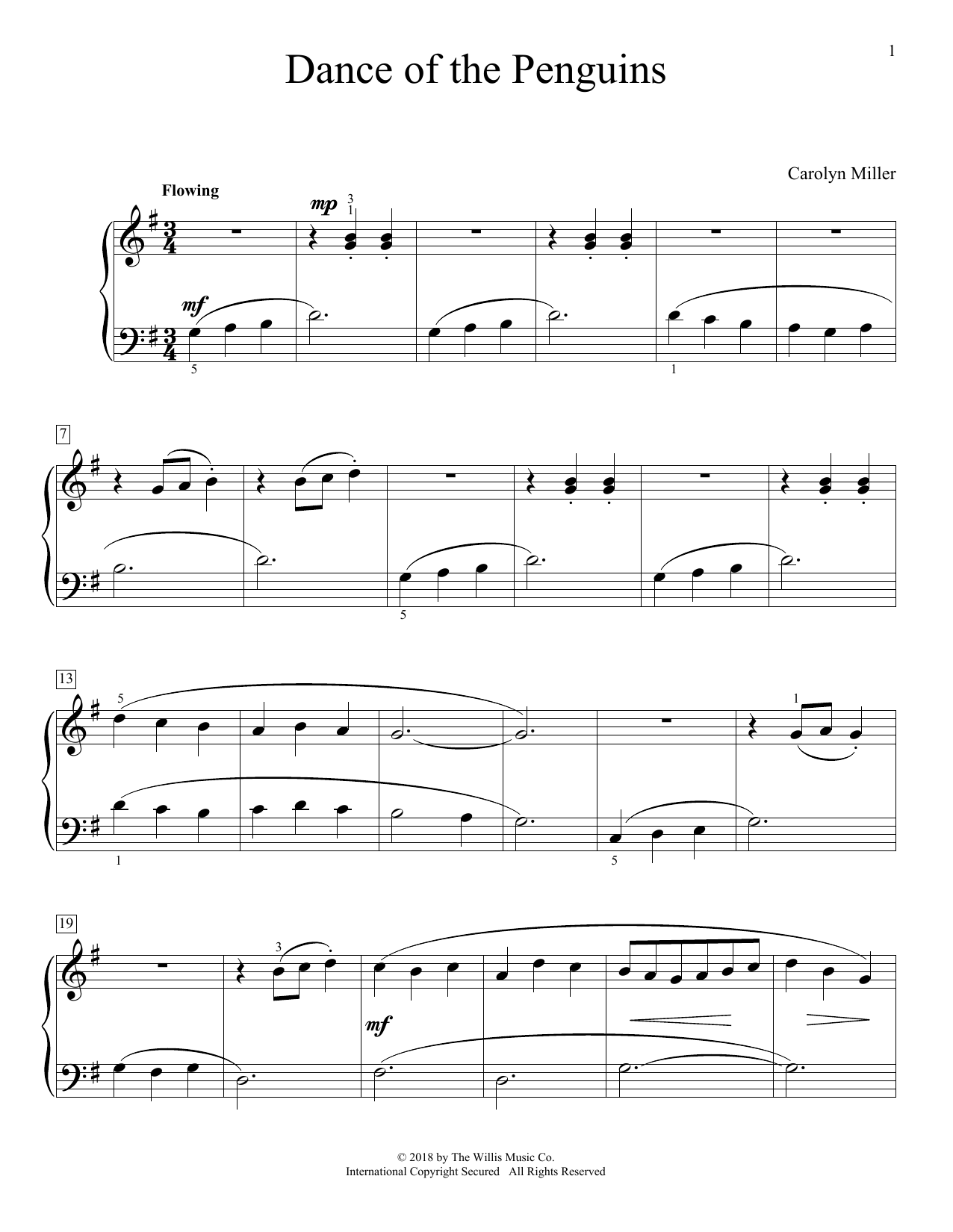 Carolyn Miller Dance Of The Penguins Sheet Music Notes & Chords for Educational Piano - Download or Print PDF