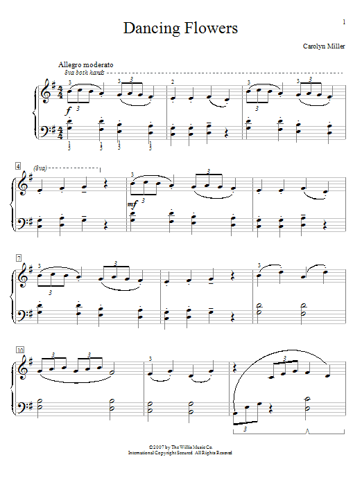 Carolyn Miller Dancing Flowers Sheet Music Notes & Chords for Educational Piano - Download or Print PDF
