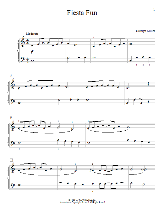 Carolyn Miller Fiesta Fun Sheet Music Notes & Chords for Educational Piano - Download or Print PDF