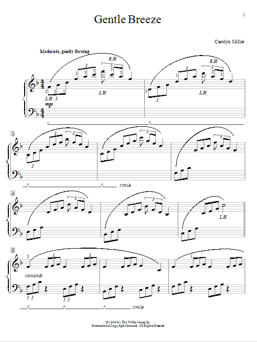 Carolyn Miller Gentle Breeze Sheet Music Notes & Chords for Educational Piano - Download or Print PDF