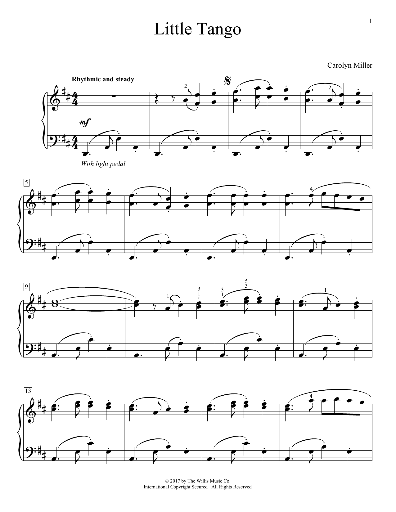 Carolyn Miller Little Tango Sheet Music Notes & Chords for Educational Piano - Download or Print PDF