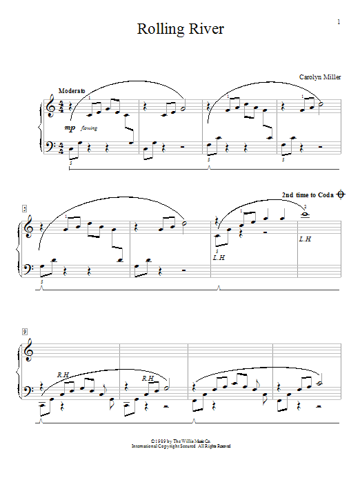 Carolyn Miller Rolling River Sheet Music Notes & Chords for Educational Piano - Download or Print PDF Carolyn Miller Rolling River Sheet Music Notes & Chords for Educational Piano - Download or Print PDF