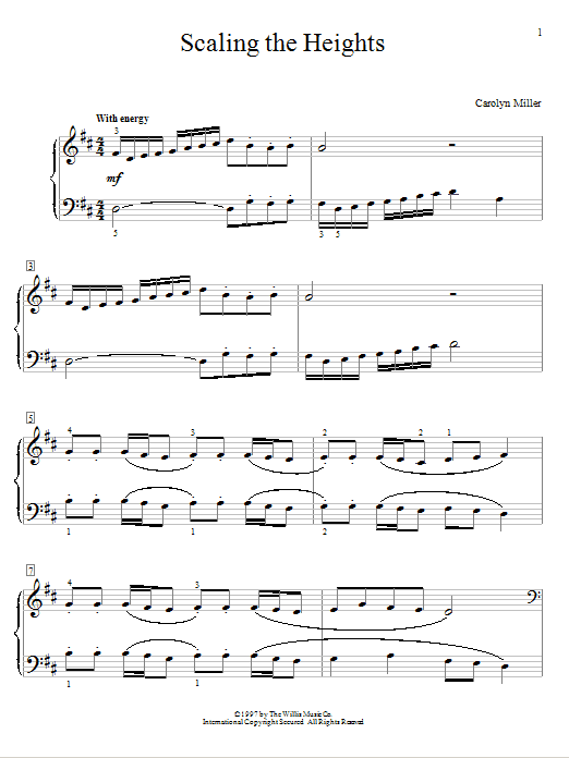 Carolyn Miller Scaling The Heights Sheet Music Notes & Chords for Educational Piano - Download or Print PDF