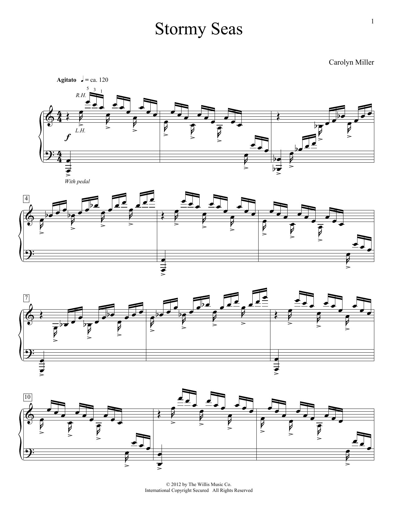 Carolyn Miller Stormy Seas Sheet Music Notes & Chords for Educational Piano - Download or Print PDF