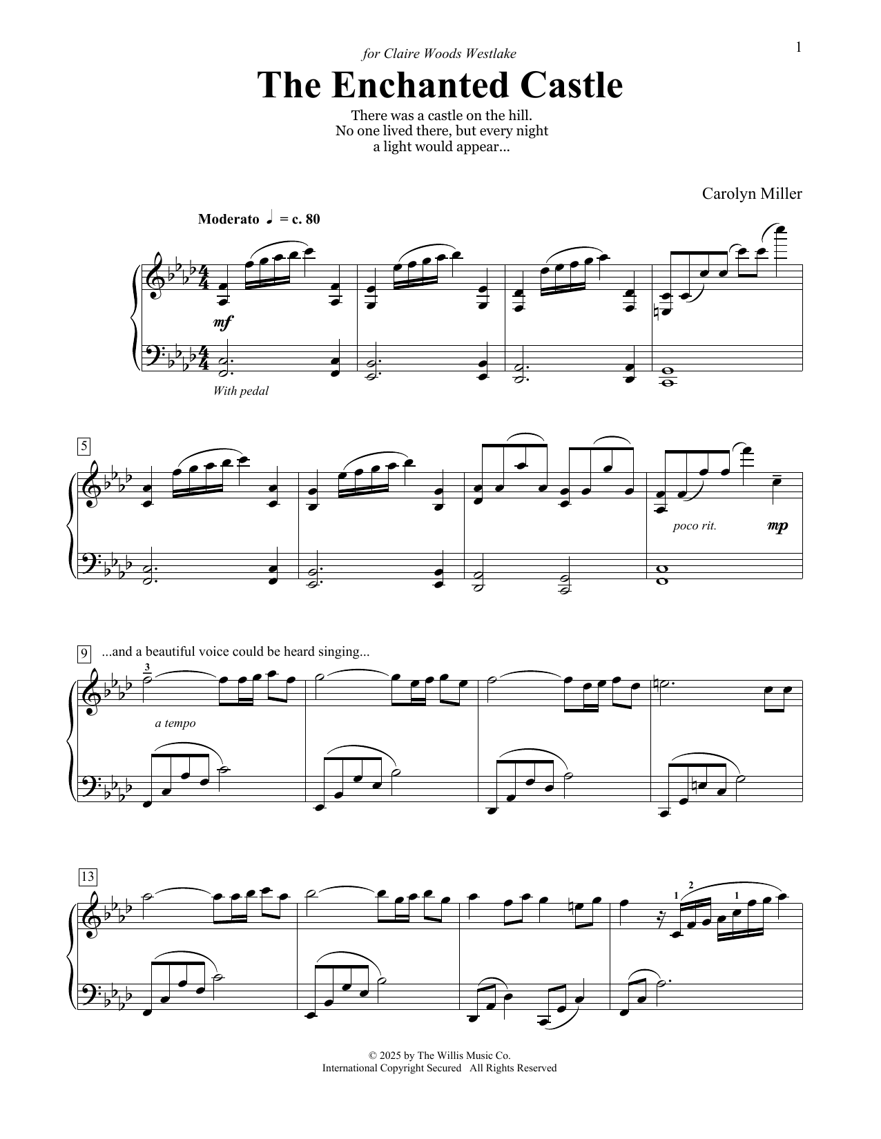 Carolyn Miller The Enchanted Castle Sheet Music Notes & Chords for Educational Piano - Download or Print PDF