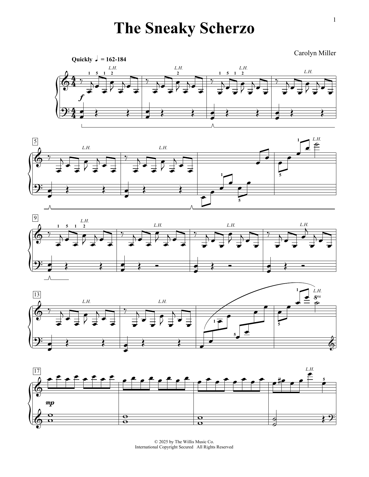 Carolyn Miller The Sneaky Scherzo Sheet Music Notes & Chords for Educational Piano - Download or Print PDF