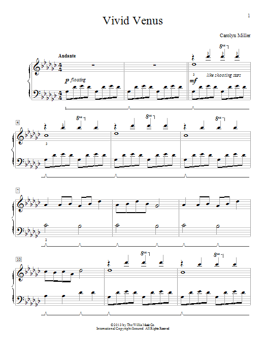 Carolyn Miller Vivid Venus Sheet Music Notes & Chords for Educational Piano - Download or Print PDF