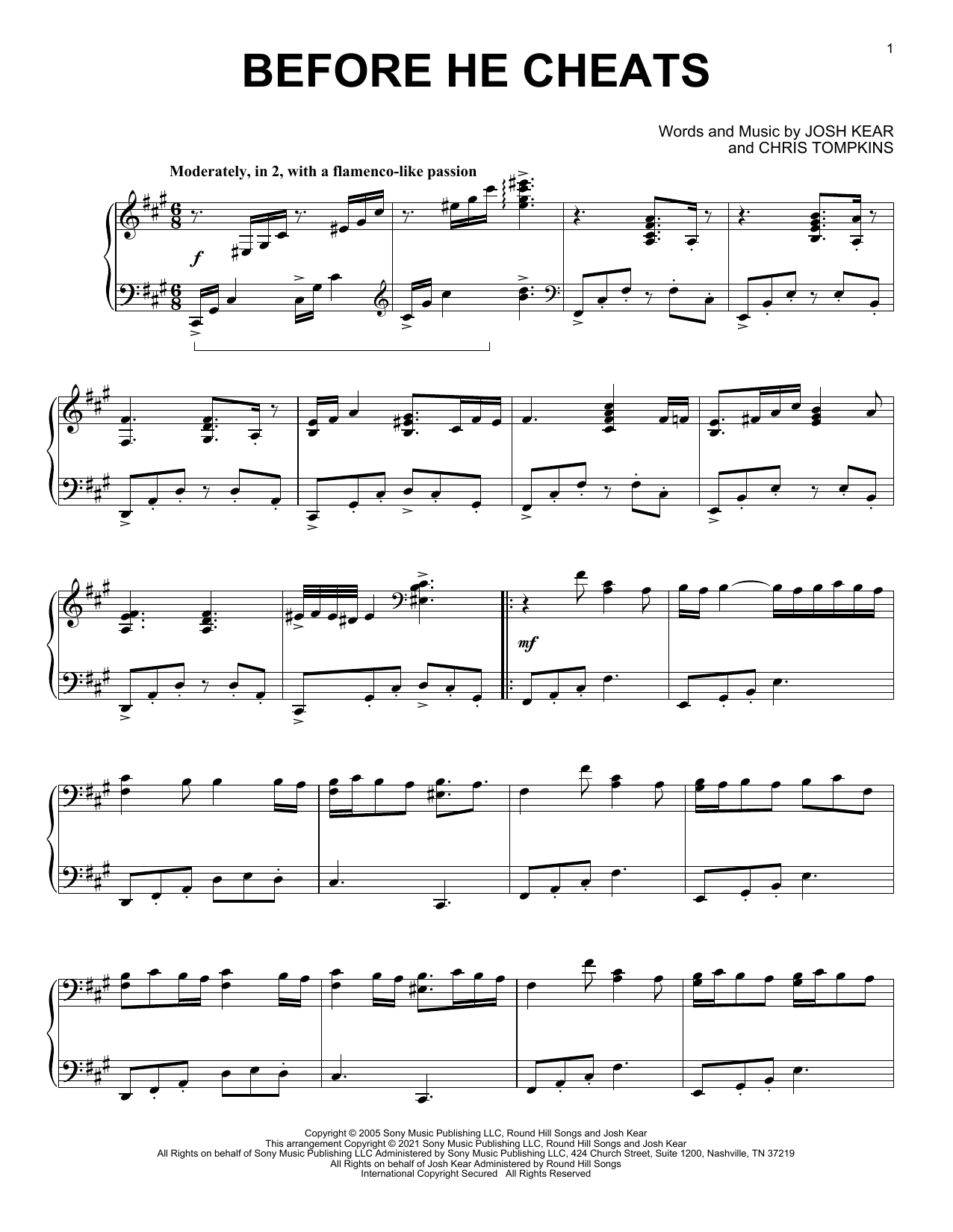 Carrie Underwood Before He Cheats [Classical version] Sheet Music Notes & Chords for Piano Solo - Download or Print PDF