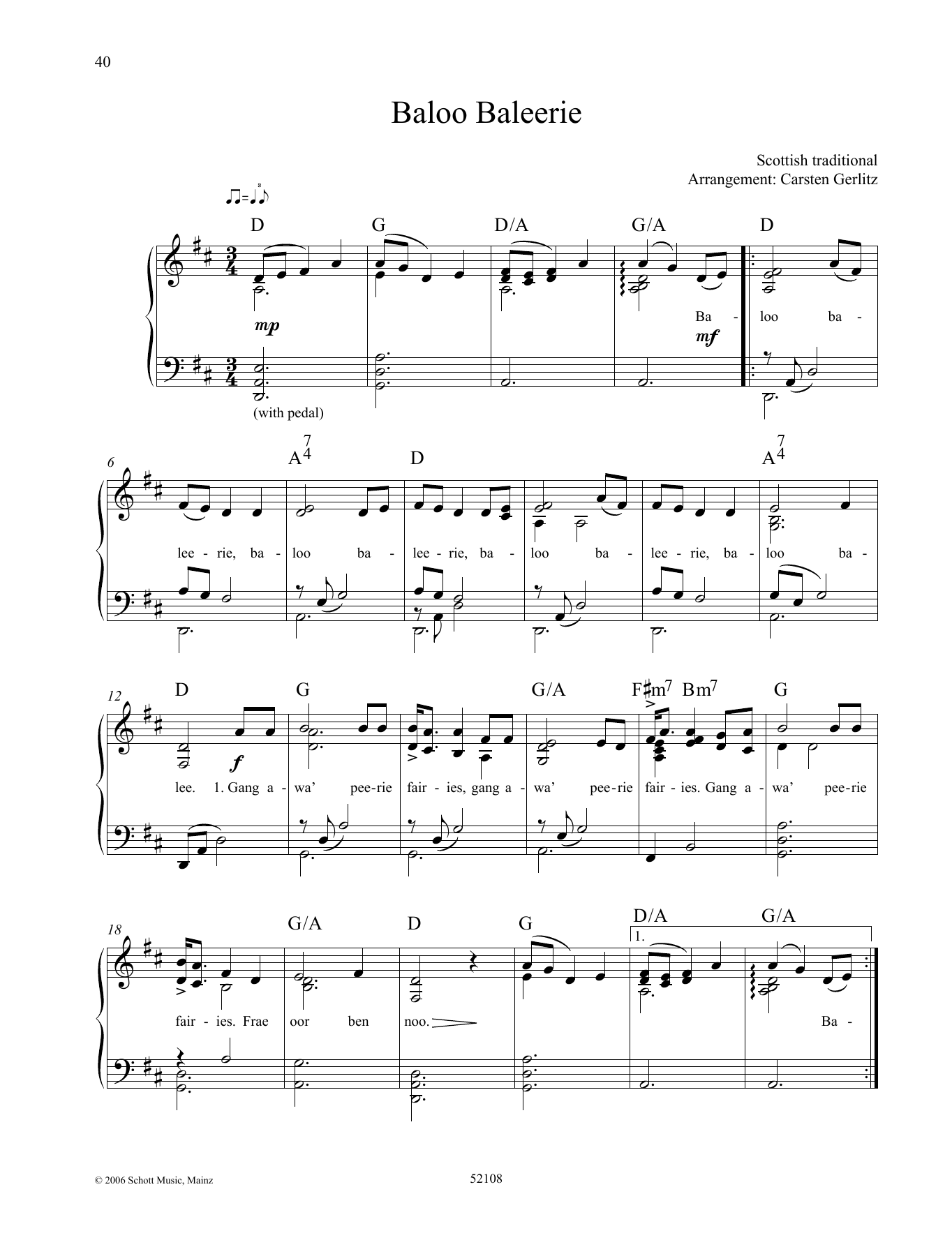 Carsten Gerlitz Baloo Baleerie Sheet Music Notes & Chords for Piano Solo - Download or Print PDF