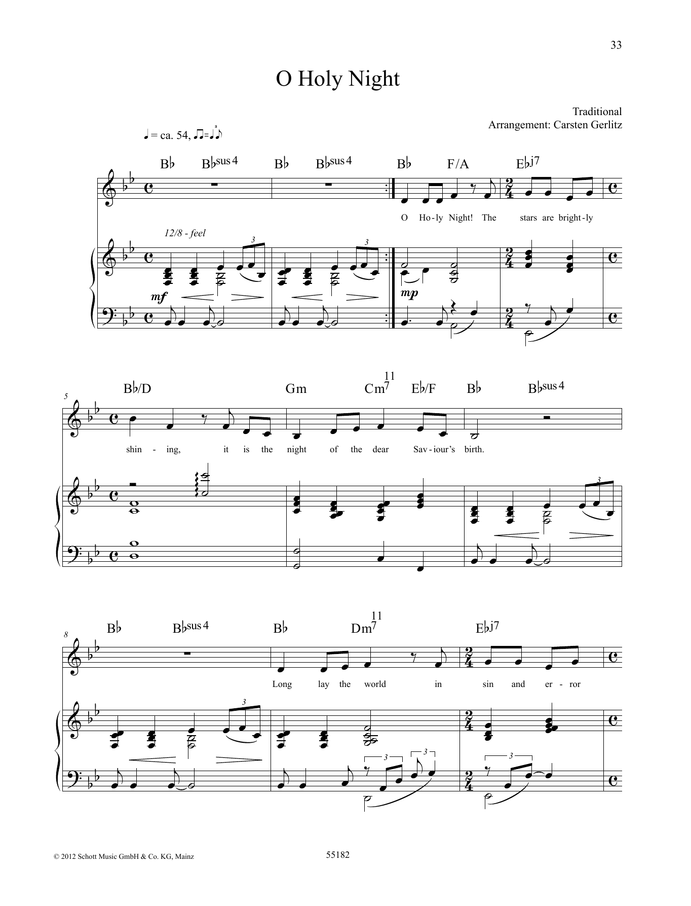 Carsten Gerlitz O Holy Night Sheet Music Notes & Chords for Piano & Vocal - Download or Print PDF