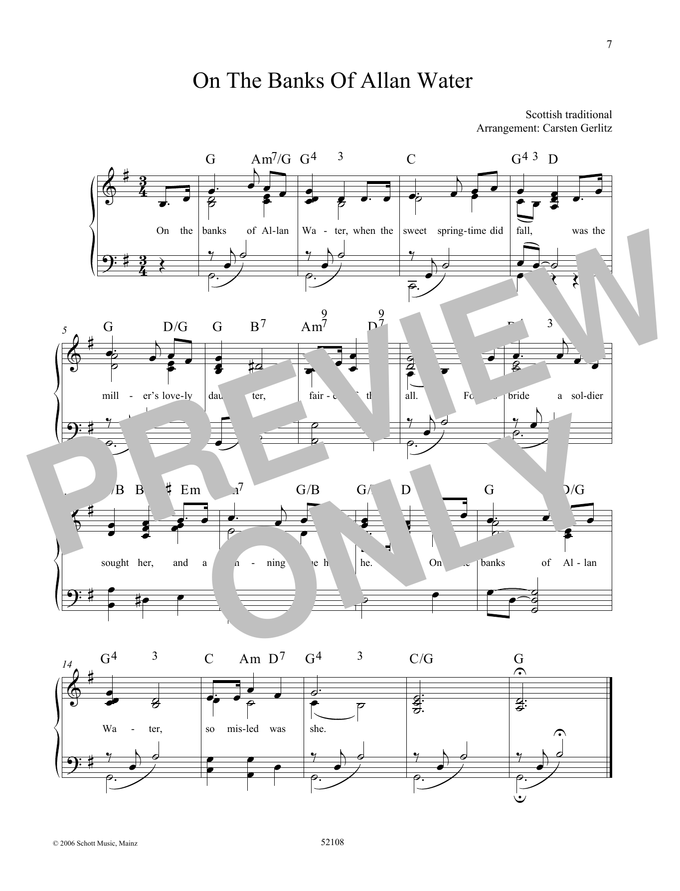 Carsten Gerlitz On the Banks of Allan Water Sheet Music Notes & Chords for Piano Solo - Download or Print PDF