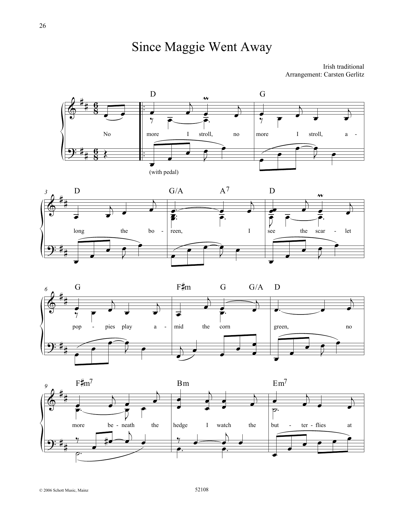 Carsten Gerlitz Since Maggie Went Away Sheet Music Notes & Chords for Piano Solo - Download or Print PDF