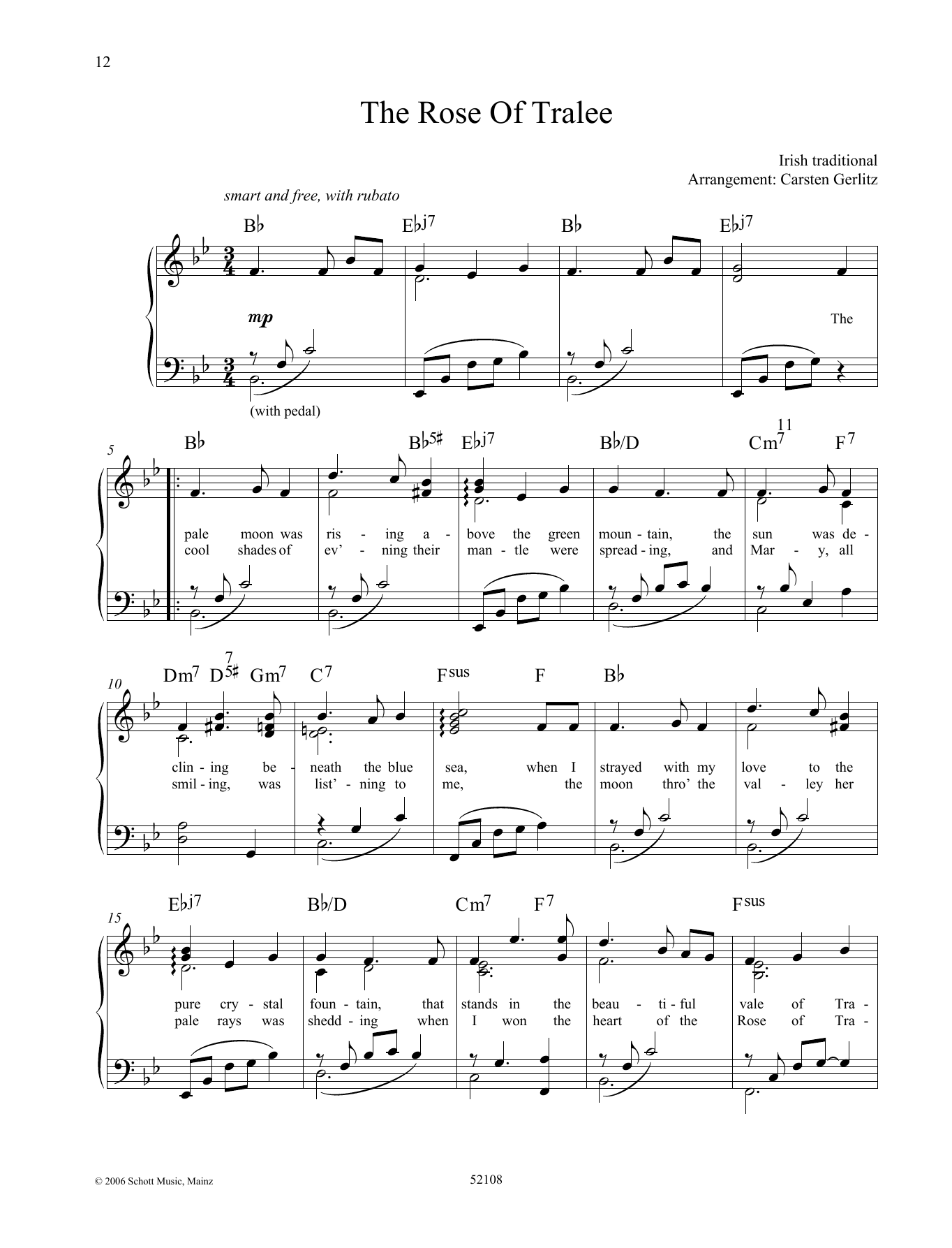 Carsten Gerlitz The Rose Of Tralee Sheet Music Notes & Chords for Piano Solo - Download or Print PDF