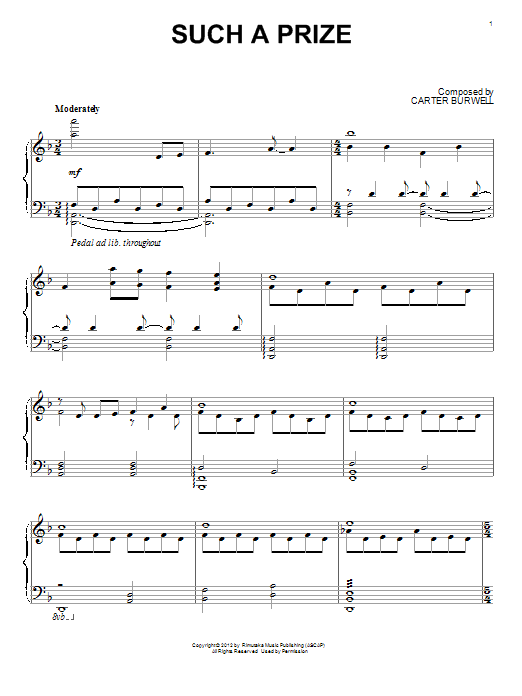 Carter Burwell Such A Price Sheet Music Notes & Chords for Piano - Download or Print PDF