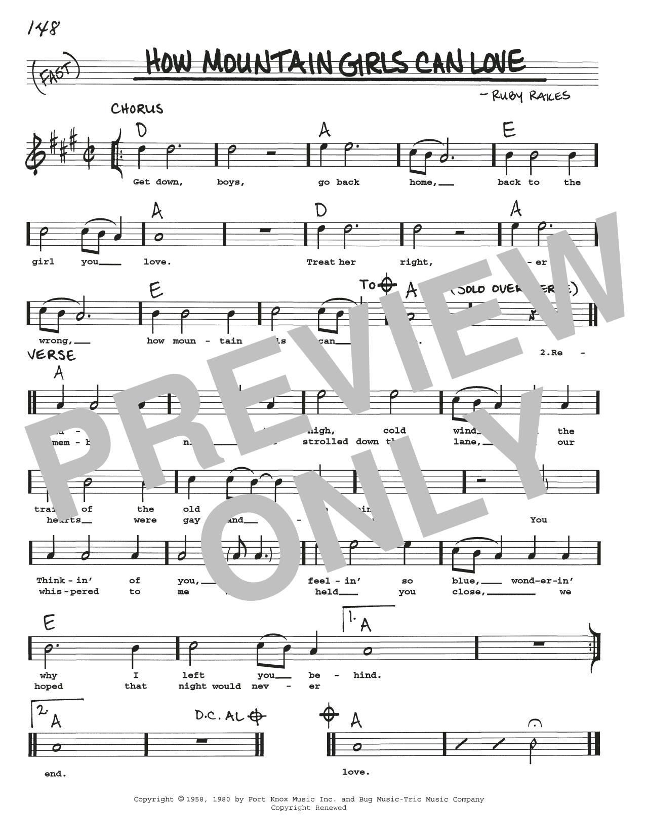 Carter Stanley How Mountain Girls Can Love Sheet Music Notes & Chords for Real Book – Melody, Lyrics & Chords - Download or Print PDF