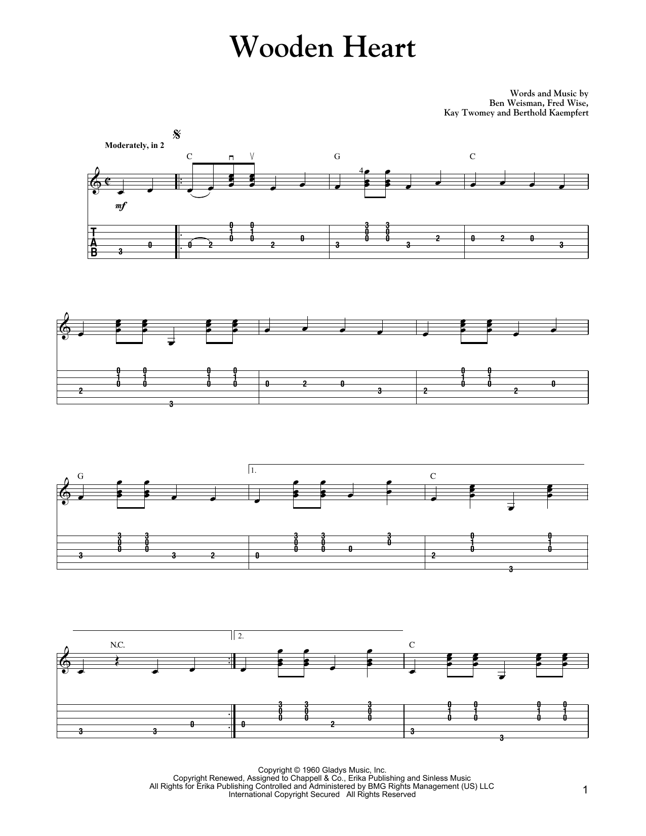 Carter Style Guitar Wooden Heart Sheet Music Notes & Chords for Guitar Tab - Download or Print PDF