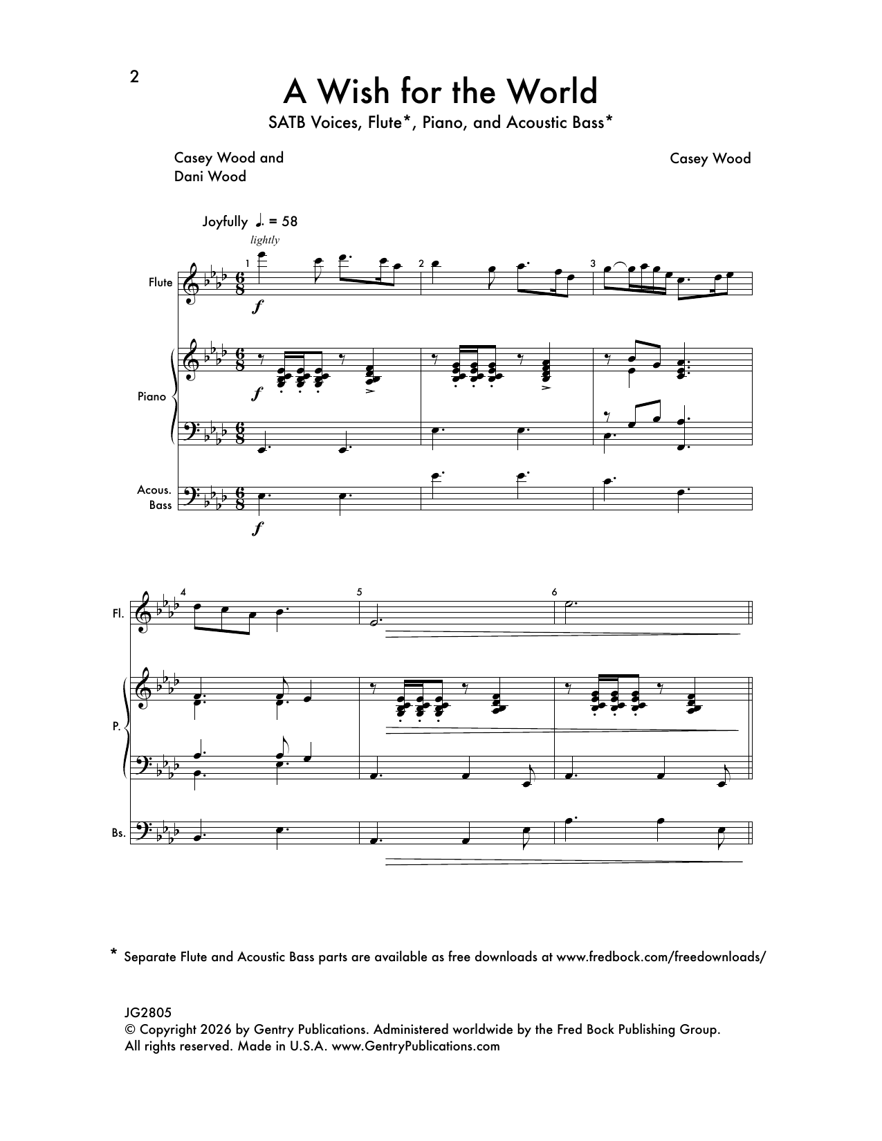 Casey Wood A Wish For The World Sheet Music Notes & Chords for SATB Choir - Download or Print PDF