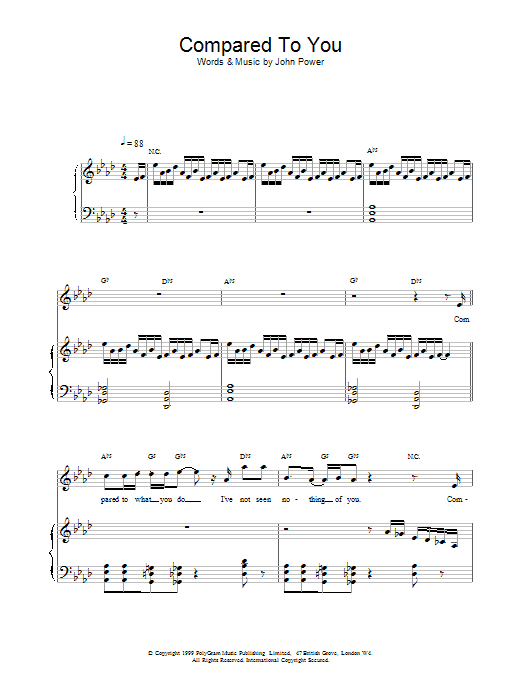 Compared To You sheet music