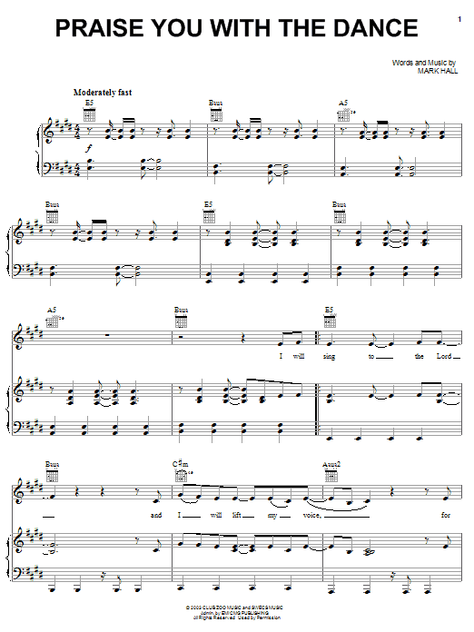 Casting Crowns Praise You With The Dance Sheet Music Notes & Chords for Piano, Vocal & Guitar (Right-Hand Melody) - Download or Print PDF