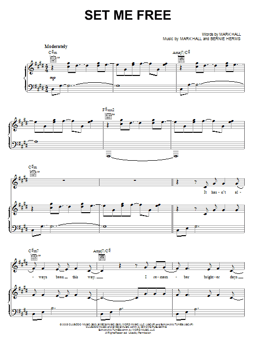 Casting Crowns Set Me Free Sheet Music Notes & Chords for Easy Piano - Download or Print PDF Casting Crowns Set Me Free Sheet Music Notes & Chords for Easy Piano - Download or Print PDF