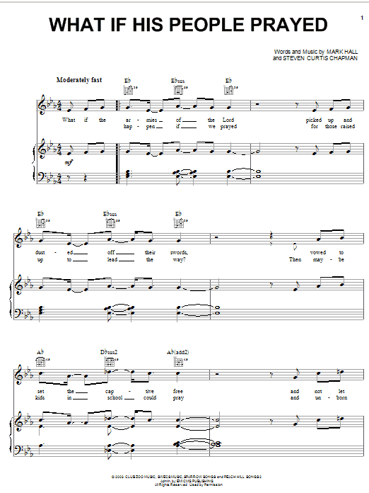 Preview Casting Crowns What If His People Prayed Pop sheet music, notes and chords for Easy Guitar Tab, SKU: 72934 What If His People Prayed sheet music