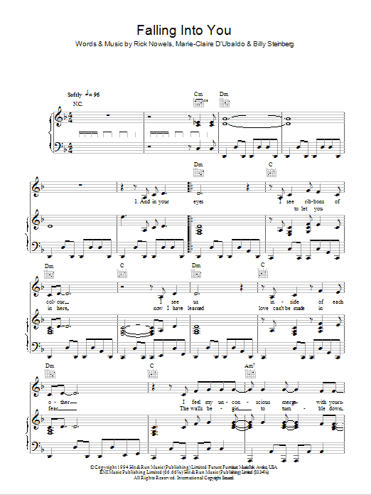 Celine Dion Falling Into You Sheet Music Notes & Chords for Clarinet - Download or Print PDF